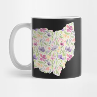 Ohio Silhouette Florals Mug